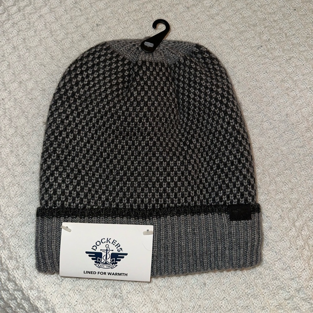 Dockers Sherpa lined charcoal men’s winter hat